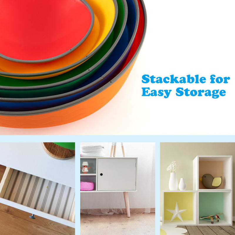 5 Pieces Kids Stepping Stones Stackable round Indoor Outdoor