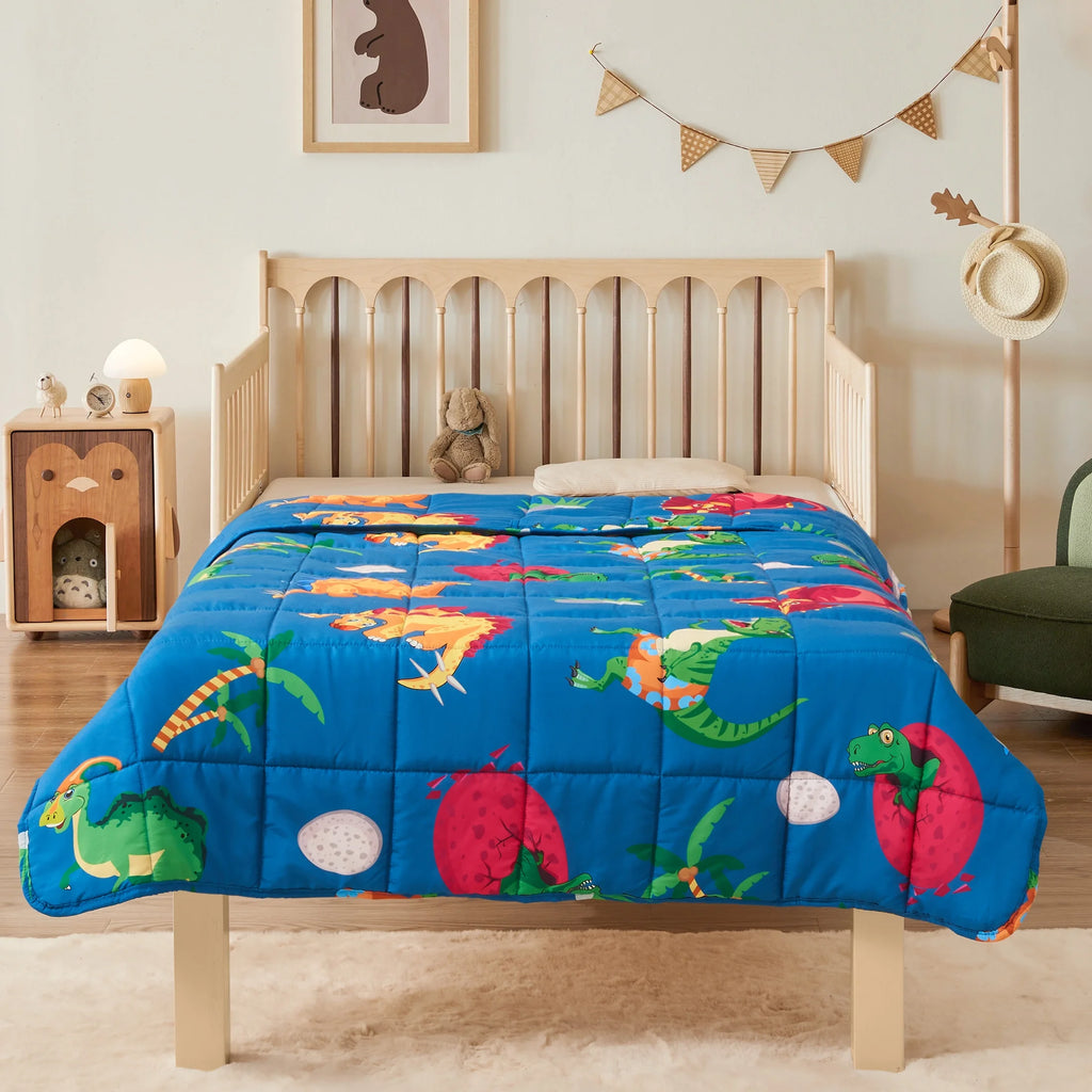 Kids Weighted Blanket 5Lbs, 36.2"X48.2" Toddler Weighted Blanket for Sleep & Calming, Breathable Heavy Blanket for Children, Dinosaur