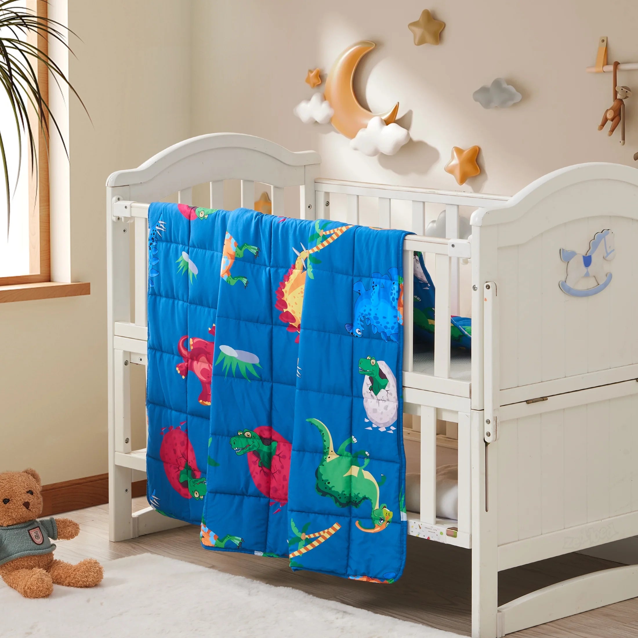 Kids Weighted Blanket 5Lbs, 36.2"X48.2" Toddler Weighted Blanket for Sleep & Calming, Breathable Heavy Blanket for Children, Dinosaur