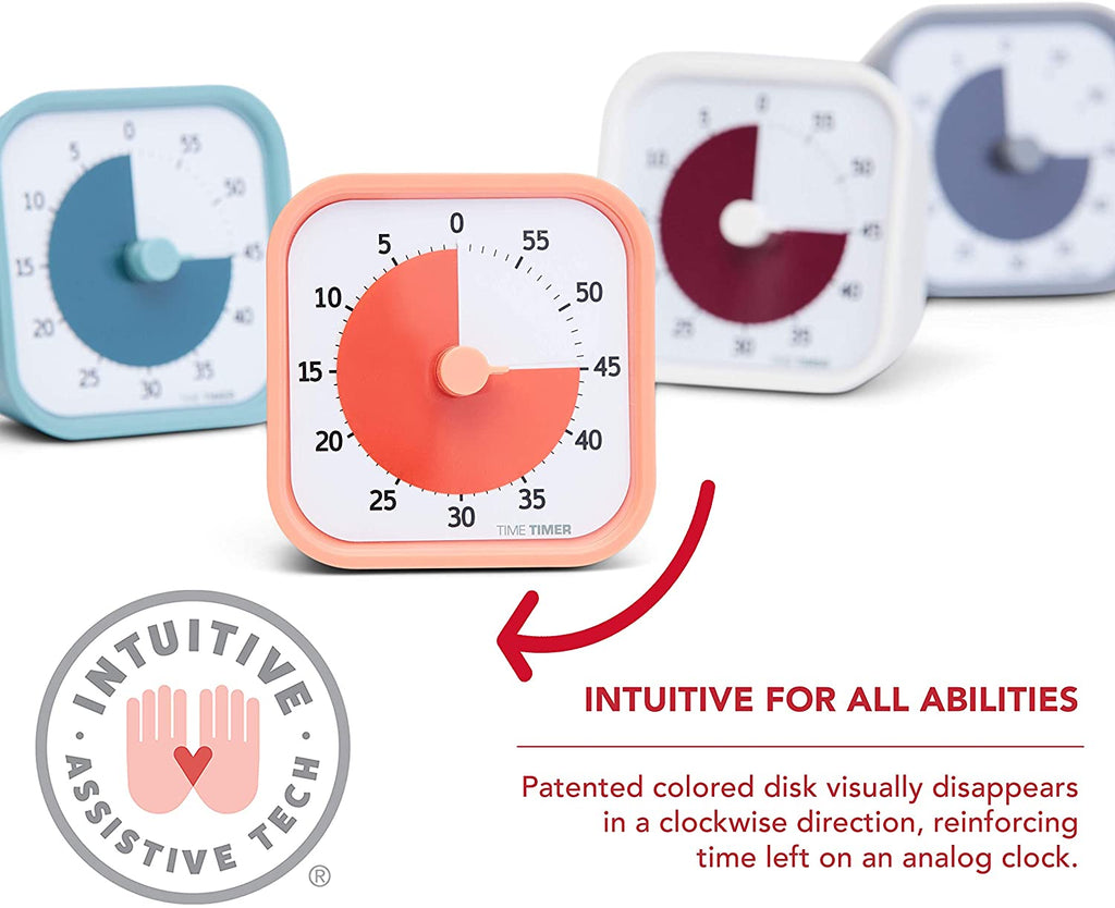 MOD 60-Minute Visual Timer, Home Edition, Silent Operation, Study Tool for Homeschool and Office Use (Lake Day Blue)