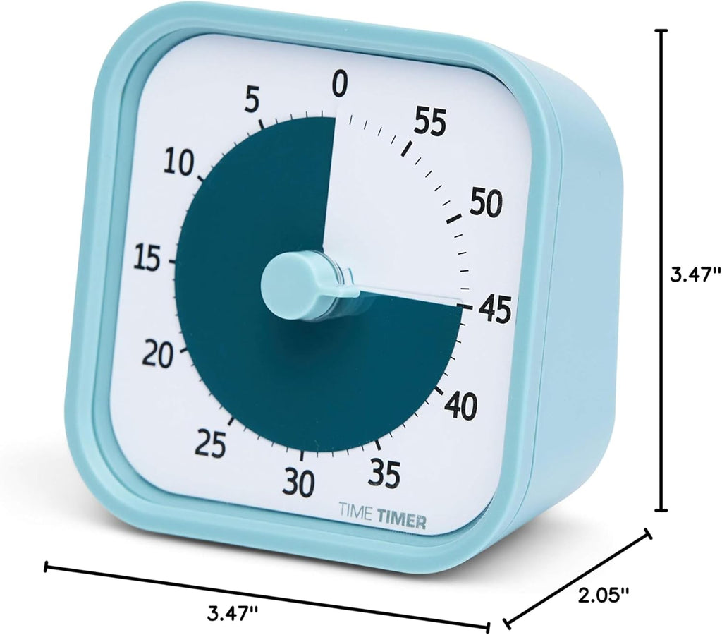 MOD 60-Minute Visual Timer, Home Edition, Silent Operation, Study Tool for Homeschool and Office Use (Lake Day Blue)