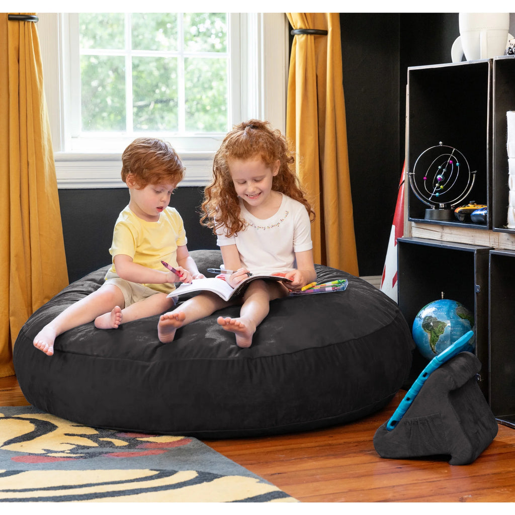 Cocoon 4 Foot Bean Bag Chair and Crash Pad, Black